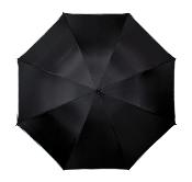 Parapluie long GOLF pour femme et Homme  - Ouverture manuelle - Large protection 102 cm - Noir avec bordure refléchissante