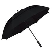 Parapluie droit de golf - noir - toile recycle