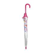 Parapluie enfant transparent -  Parapluie fille - Poignée rose - Peppa Pig