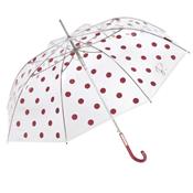 Parapluie cloche femme transparent Pertegaz - Pois rouges