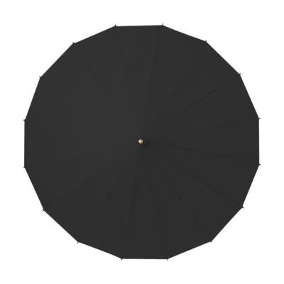 Parapluie pagode noir avec bordure detaillé
