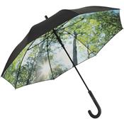 Parapluie long automatique femme - Double toile avec imprim fort  l'intrieur - Rsistant au vent - Protge des UV