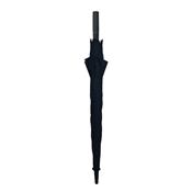 Parapluie long à monture innovante - Poignée droite - Diamètre 128 cm - Résistant au vent - Noir et bleu
