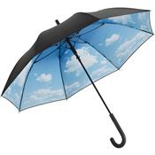 Parapluie long automatique femme - Double toile avec imprim nuage  l'intrieur - Rsistant au vent - Protge des UV