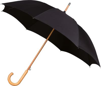 Parapluie de golf - Système d'ouverture automatique - Résistant au vent - Diamètre 102 cm - Manche en bois - NoirParapluie de golf - Système d'ouverture automatique - Résistant au vent - Diamètre 102