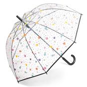 Parapluie cloche transparente pour femme - Imprim pois et toiles