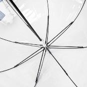 Parapluie cloche transparent pour adolescentes ou adultes - Transparent avec poignée noire - Wednesday Nevermore