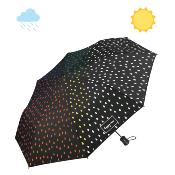 Parapluie pliant - Gouttes d'eau - Changement de couleur - Couverture large 94 cm