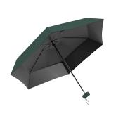 Mini parapluie femme - Parapluie six volets - Léger et compact - Avec étui en cuir zippé - Vert forêt