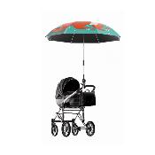 Parapluie poussette pour enfant - Avec poignée crochet facile à saisir - Poignée amovible et réglable - Intérieur noir - Dinosaure