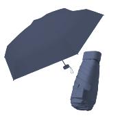 Mini parapluie pour femme et homme - Léger et compact -  Résistant au vent - Avec pochette coloris assorti - Bleu