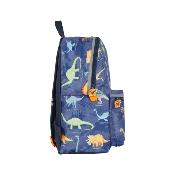 Sac à dos pour l'école avec poches avant - Bretelles réglables et souples - Avec détails réfléchissants pour plus de sécurité - Dinosaures