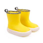 Bottines épaisses - Bottes de pluie pour enfants avec bordure réfléchissante - Semelle antidérapante - Jaune - Taille 28-29