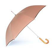 Parapluie droit - ouverture automatique - châtaigne bordure chocolat