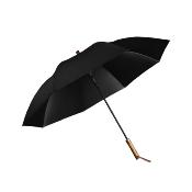 Parapluie de golf automatique - Resistant au vent - 120 cm de diamètre avec revêtement UV à l'intérieur - Manche en Bois - Noir