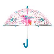 Parapluie transparent enfant - Résistant au vent - Bordure réflechissante pour être visible la nuit - Parapluie fille - Licorne