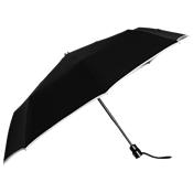 Parapluie pliant - Automatique - Poignée en bois - Fabrication française - Noir