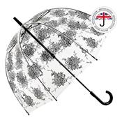 Parapluie Fulton - Long - Transparent - imprimé Florale - Cloche - Design anglais