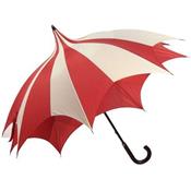 Parapluie étoile - ouverture manuelle - rouge et beige