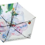 Parapluie pliant avec revêtement UV - Léger - Fleur de rose blanche - Sac assorti