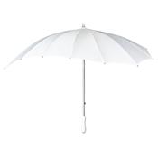 Parapluie droit - toile en forme de coeur - blanc