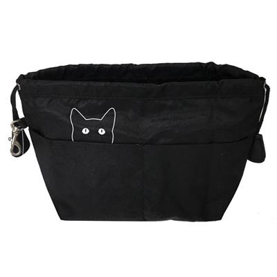 Pochette de sac résistante à l'eau - Idéale pour ranger son parapluie dans son sac à main - Noir avec petit chat