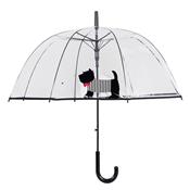 Parapluie cloche transparent automatique - Chien mignon