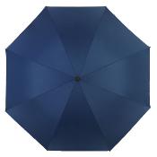 Automatique Grand parapluie golf - Resistant au vent - 105 cm de diamètre avec revêtement UV à l'intérieur - Manche en Bois - Bleu