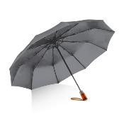 Parapluie pliant automatique pour homme - Parapluie triple - Gris
