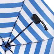 Parapluie pliant ultraléger et compact pour femme - Rayures bleues