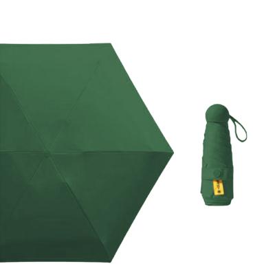 Parapluie pliant pour femme - Avec pochette assortie - Poignée ronde - Vert