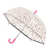 Parapluie enfant transparent - Bordure réfléchissante - Licorne Rose