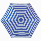 Parapluie pliant ultraléger et compact pour femme - Rayures bleues