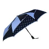 Parapluie pliant - automatique - imprimé uni blanc et noir ... pois blancs
