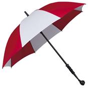 Parapluie de golf - rouge et blanc - ramasse balle intégré