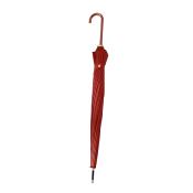 Parapluie long - Poignée courbée pour femme - 16 baleines - Rouge brique