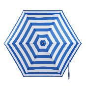 Parapluie pliant ultraléger et compact pour femme - Rayures bleues