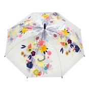 Parapluie ... cloche - transparent - femme - imprimé fleuri - Paradis