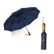 Parapluie pliant automatique pour homme - Parapluie triple - Bleu