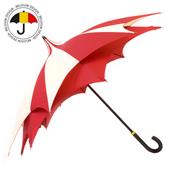 Parapluie pagode D'Amazoni - Fabriqué en Belgique - Bordeaux et Beige