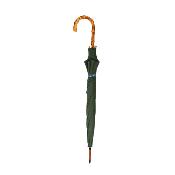 Grand parapluie pour femme - Canopée double couche - Mât en bois - Motifs triangulaires - Vert