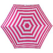 Parapluie pliant ultraléger et compact pour femme - Rayures roses