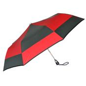 Parapluie pagode - pliant - ouverture automatique - anthracite et rouge