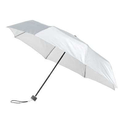Parapluie pliable réfléchissant - Grande protection 95 cm - Modèle à trois volets - Argenté