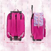 Sac à dos à roulettes Frozen 2 pour enfants - Poignée rétractable et roulettes - Bretelles rembourrées réglables - Taille unique