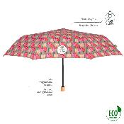 Mini Parapluie pliant et écologique pour femme - Tulipes roses