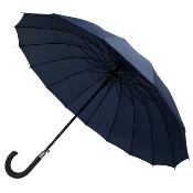 Automatique Grand parapluie golf - Résistant au vent - 16 baleines - Diamètre 114 cm - Bleu marine