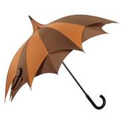 Parapluie pagode - étoile - orange et brun