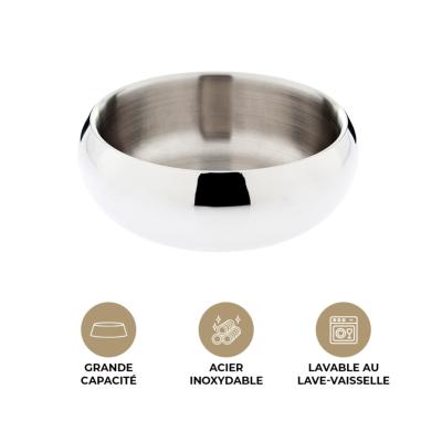 Bol en inox pratique et durable pour animal - CIN153-P