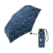 Ultra Mini parapluie pliant - Léger et compact - Résistant au vent - Gouttes de Pluie - Bleu